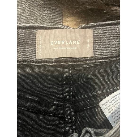 Everlane High-Rise Slim Straight Jeans | Faded Black | Size 26 - Picture 2 of 8